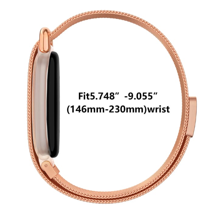 Stainless Steel Magnetic metal Adjustable Wristband strap for Google Fitbit Air