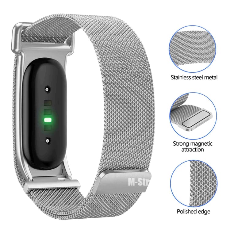 Stainless Steel Magnetic metal Adjustable Wristband strap for Google Fitbit Air