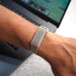 Stainless Steel Magnetic metal Adjustable Wristband strap for Google Fitbit Air