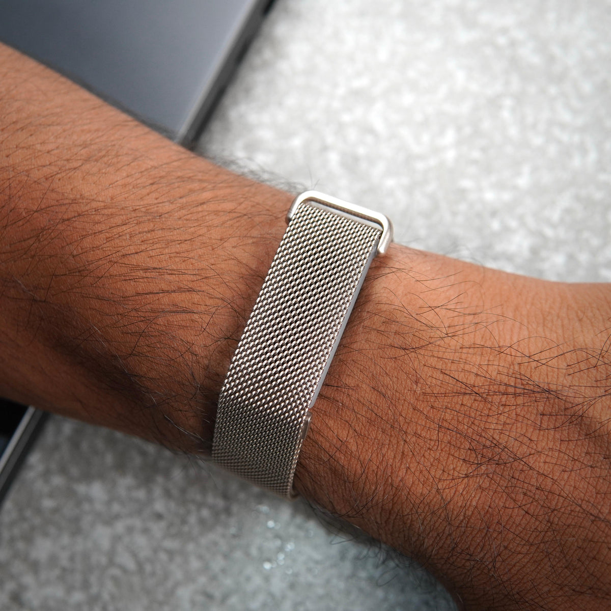 Stainless Steel Magnetic metal Adjustable Wristband strap for Google Fitbit Air