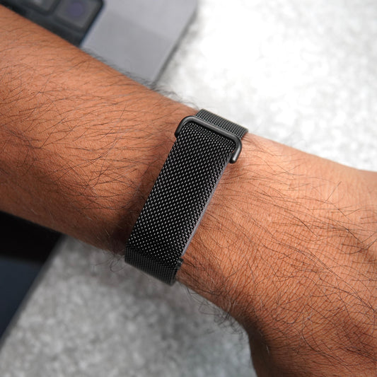 Stainless Steel Magnetic metal Adjustable Wristband strap for Google Fitbit Air