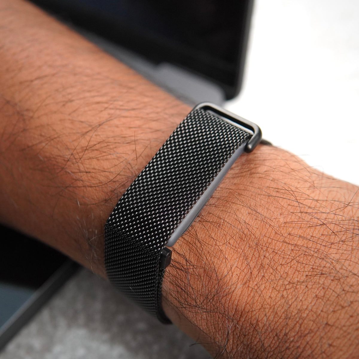 Stainless Steel Magnetic metal Adjustable Wristband strap for Google Fitbit Air