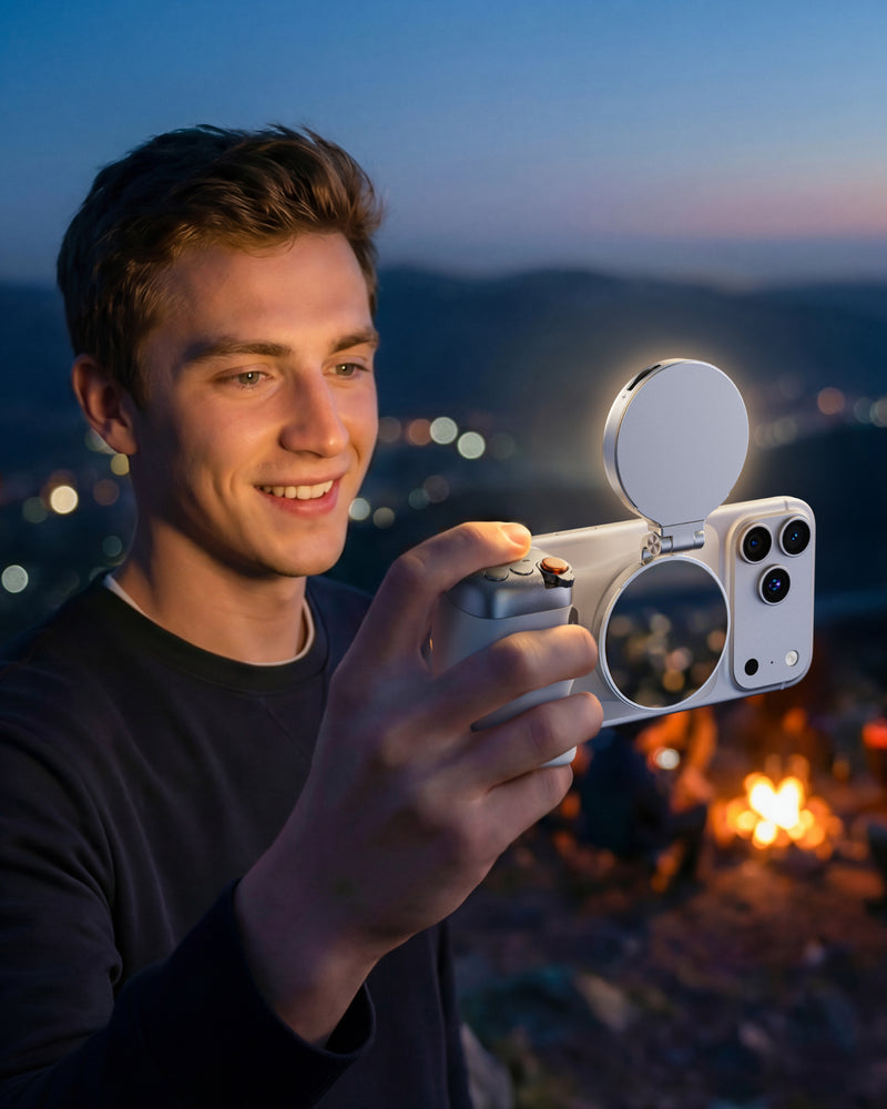 TELESIN Magnetic Selfie Light, 360 degree LED Ring Fill Light with Mirror for Selfie/Photography/Video calls