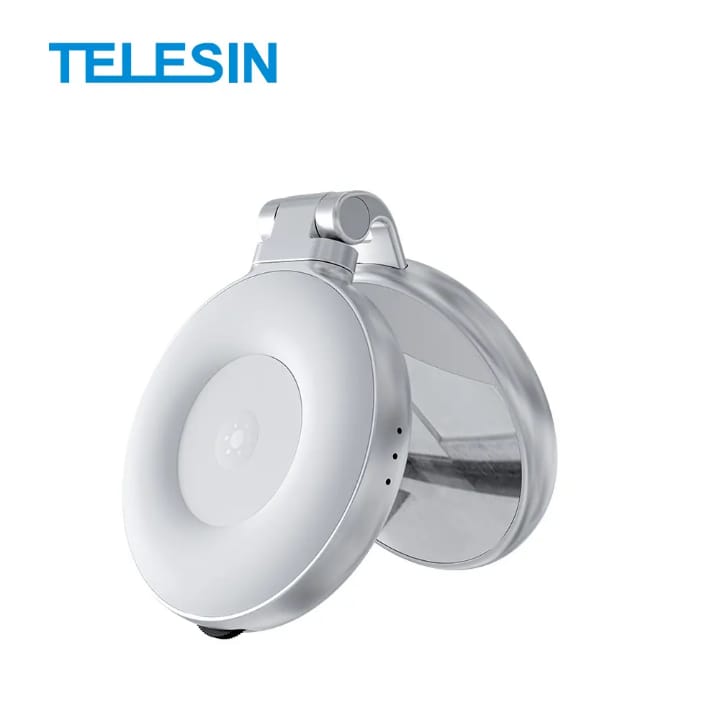 TELESIN Magnetic Selfie Light, 360 degree LED Ring Fill Light with Mirror for Selfie/Photography/Video calls