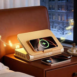 Wireless Charging Book lamp Speaker- Wake-Up Light & Wireless Charging- Apricot Yellow