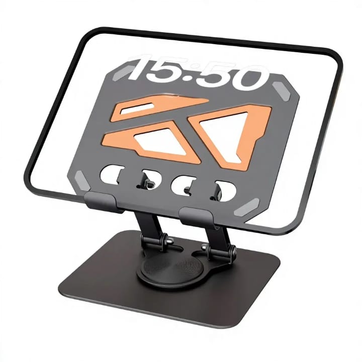360 Degree Rotating Metal Base for Tablets and Cell Phones SILVER