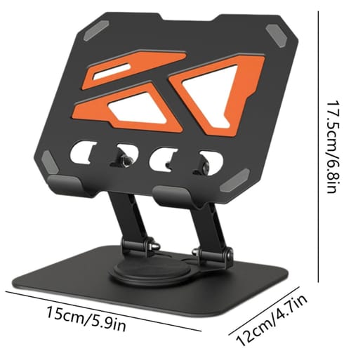 360 Degree Rotating Metal Base for Tablets and Cell Phones SILVER