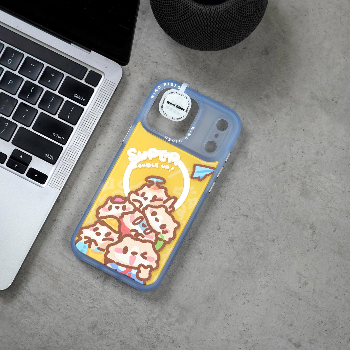 Wind Rises Signature Print Series Case- Signature Printed Design Collection, Multiple Unique & Trendy Artwork Styles. Massif-Compatible Magnetic Ring, Raised Camera & Edge Protection, Available for iPhone 17 Pro Max & 18 Pro Max