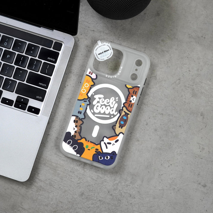 Wind Rises Signature Print Series Case- Signature Printed Design Collection, Multiple Unique & Trendy Artwork Styles. Massif-Compatible Magnetic Ring, Raised Camera & Edge Protection, Available for iPhone 17 Pro Max & 18 Pro Max