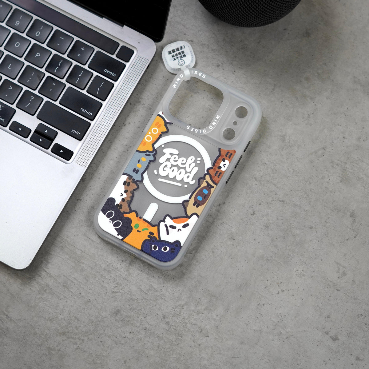 Wind Rises Signature Print Series Case- Signature Printed Design Collection, Multiple Unique & Trendy Artwork Styles. Massif-Compatible Magnetic Ring, Raised Camera & Edge Protection, Available for iPhone 17PRO/18PRO