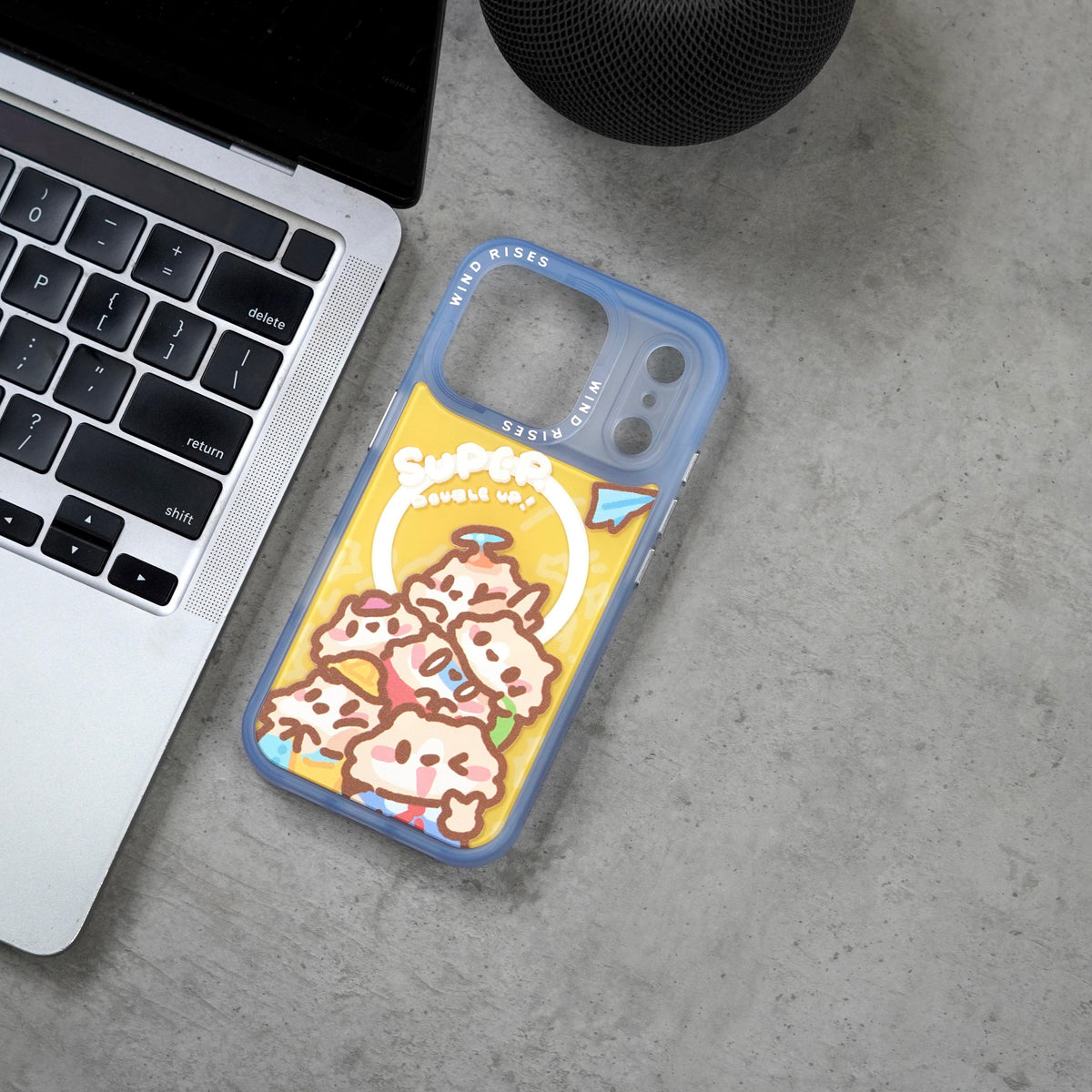 Wind Rises Signature Print Series Case- Signature Printed Design Collection, Multiple Unique & Trendy Artwork Styles. Massif-Compatible Magnetic Ring, Raised Camera & Edge Protection, Available for iPhone 17PRO/18PRO