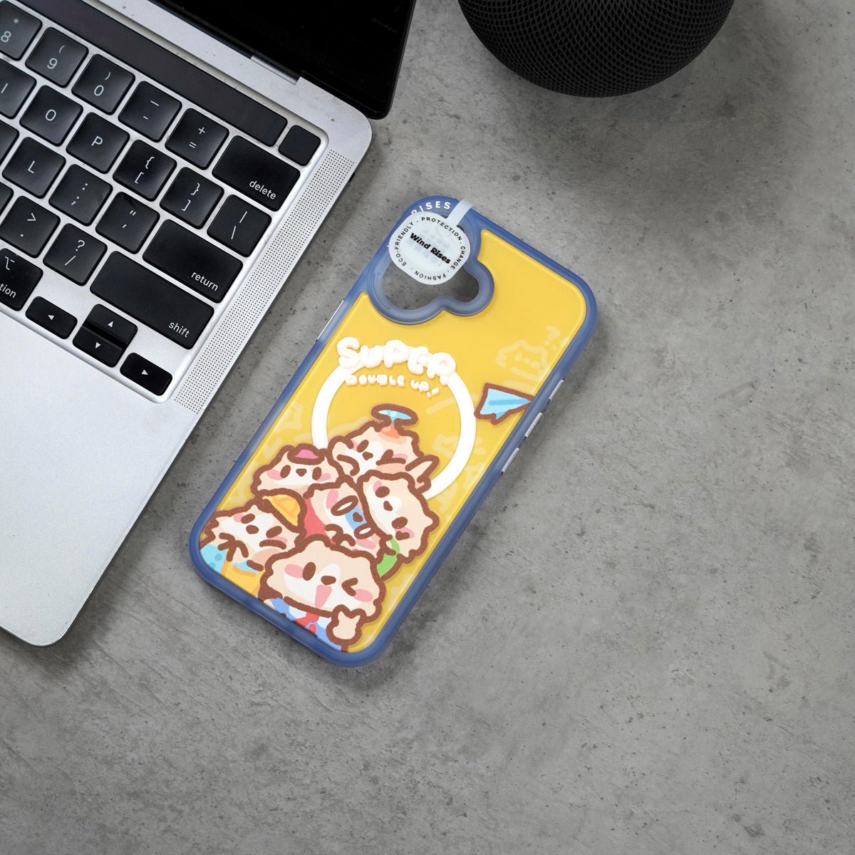Wind Rises Signature Print Series Case- Signature Printed Design Collection, Multiple Unique & Trendy Artwork Styles. Massif-Compatible Magnetic Ring, Raised Camera & Edge Protection, Available for iPhone 17