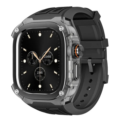 Clear Heavy Duty Watch Case Band Compatible with Apple iWatch Series |  premium accessory designed for Apple Watch models 49MM | Durable and resistant to deformation Sweatproof and waterproof design Easy installation with a secure fit