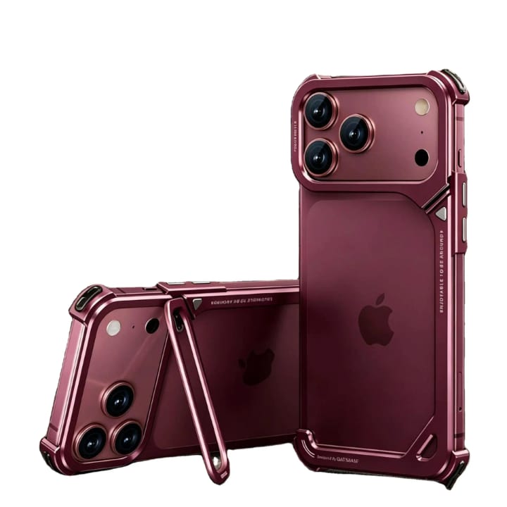 9-Shape Premium Metal Case for iPhone 17 Pro Max &amp; 17 Pro | Lightweight Design, Camera Lens Protection, Scratch-Resistant Finish &amp; Premium Armor Frame
