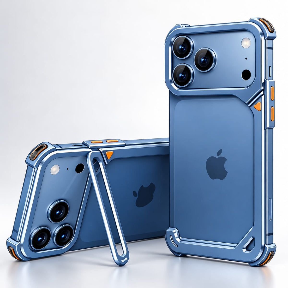 9-Shape Premium Metal Case for iPhone 17 Pro Max &amp; 17 Pro | Lightweight Design, Camera Lens Protection, Scratch-Resistant Finish &amp; Premium Armor Frame