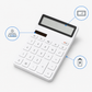 KACO 12-Digit Photoelectric Calculator – Dual Power Solar & Battery Calculator with Large LCD Display | Office, School & Home Calculator