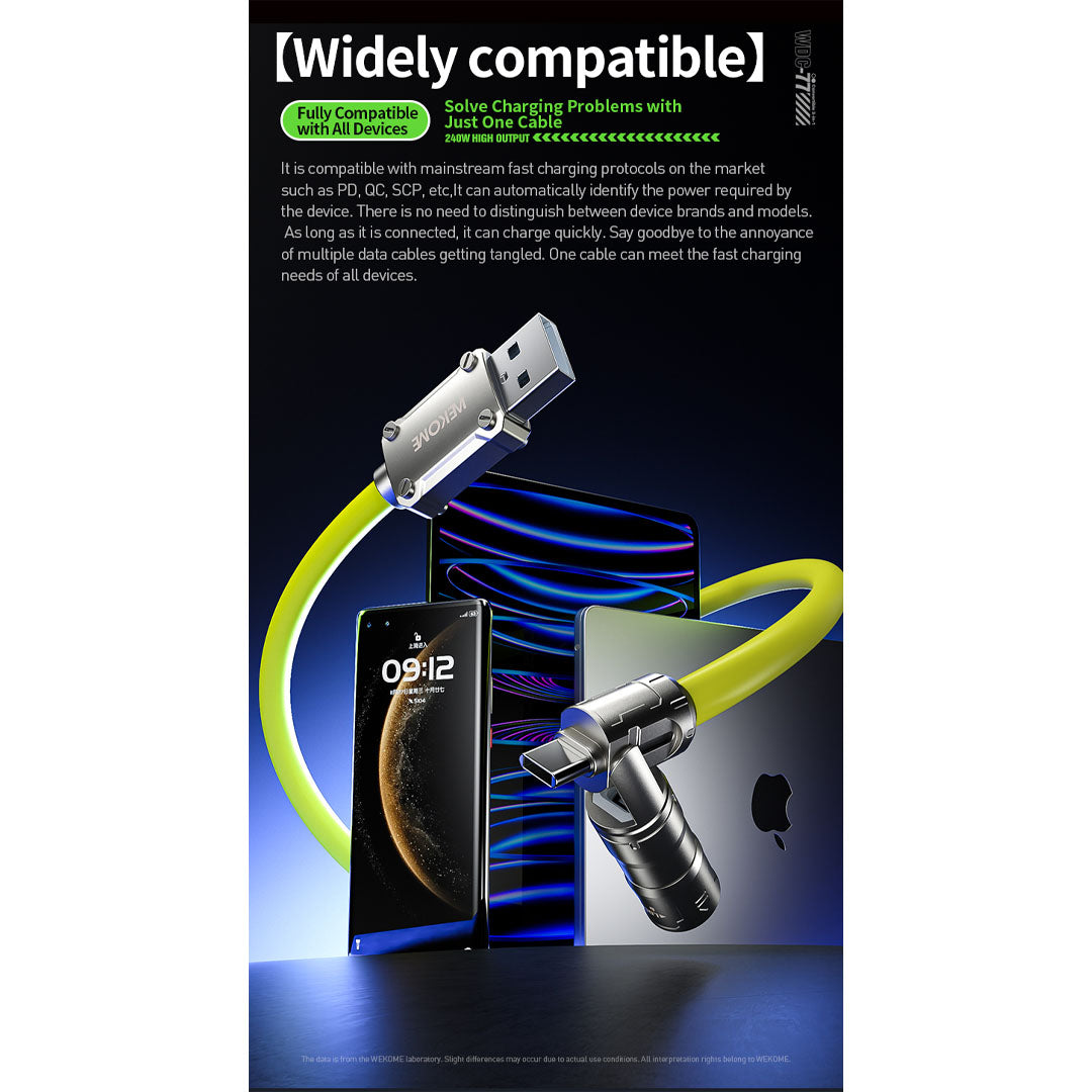 WEKOME 240W 6in1 Mecha Gen2 Cable | 6 Usage Types | All Mobiles & Laptops