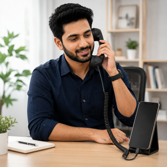 USB-C Retro Phone Handset – Wired Call Receiver with Built-in Microphone