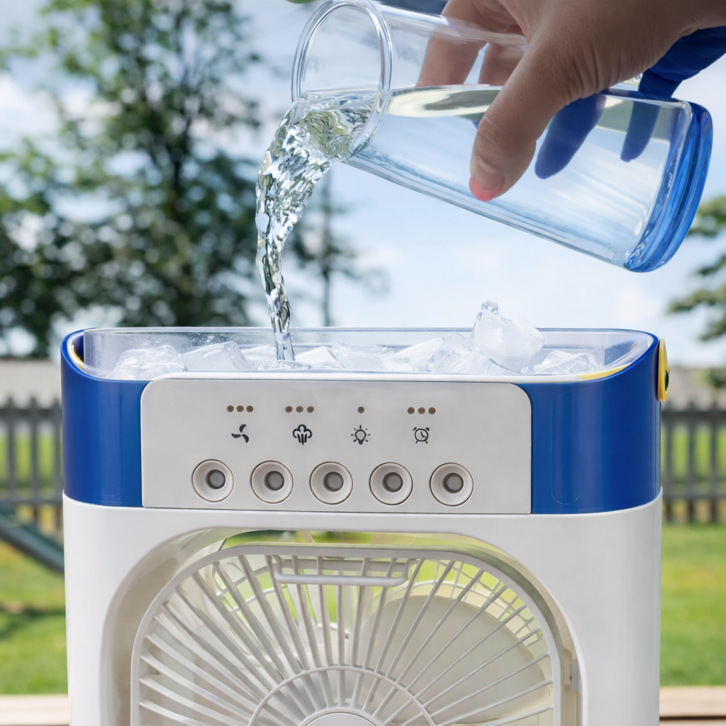 Portable Mist Cooler Fan | with Water Spray | Desk, Home & Office