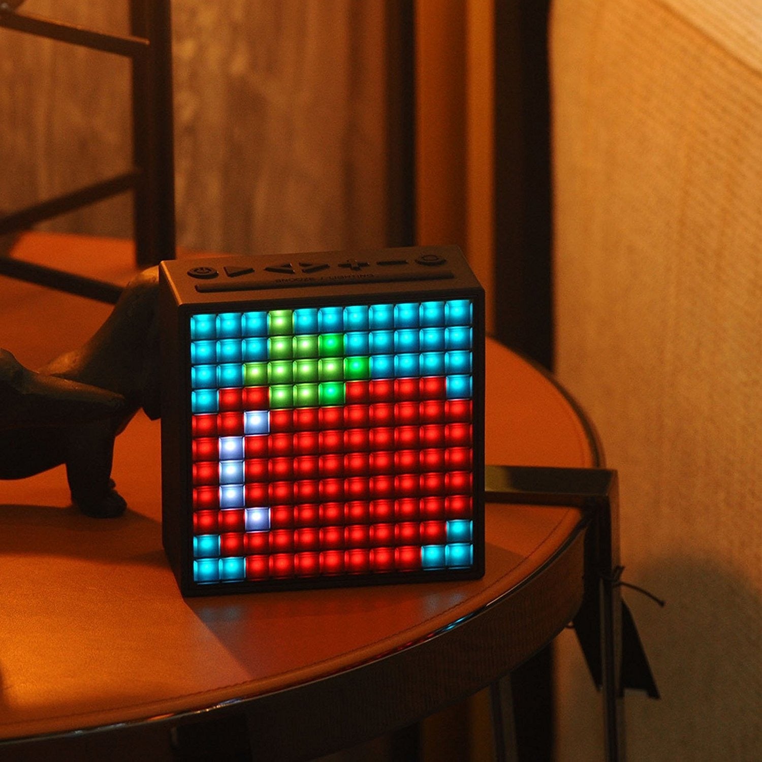 Divoom TimeBox Evo Smart Bluetooth Speaker | 6W HD Audio | LED Pixel Art Display | App Control | 2500mAh Rechargeable Battery | RGB Visual Effects | Premium Black Wireless Speaker