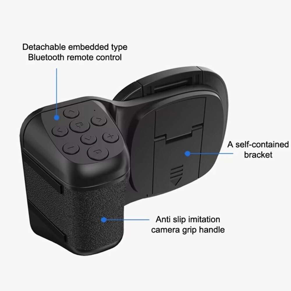 Bluetooth Camera Control | Phone Camera Grip With Cold Shoe Mount and Bluetooth Remote Control