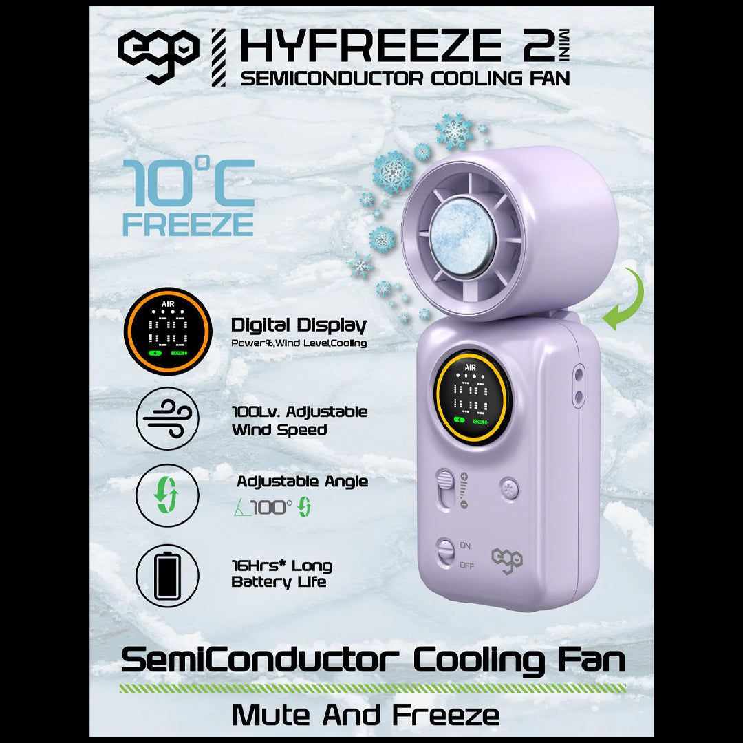 Mini Cooling Fan | Digital Display | Adjustable Angle